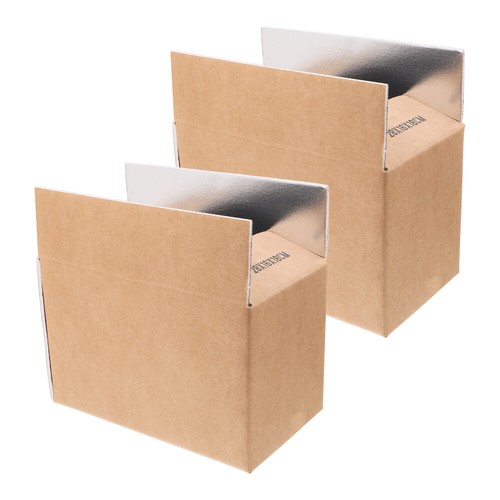 2 Pcs Aluminum Foil Insulated Box Shipping Container Boxes for Small Business