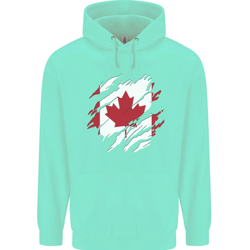 Torn Canada Flag Canadian Day Football Childrens Kids Hoodie - Picture 26 of 88