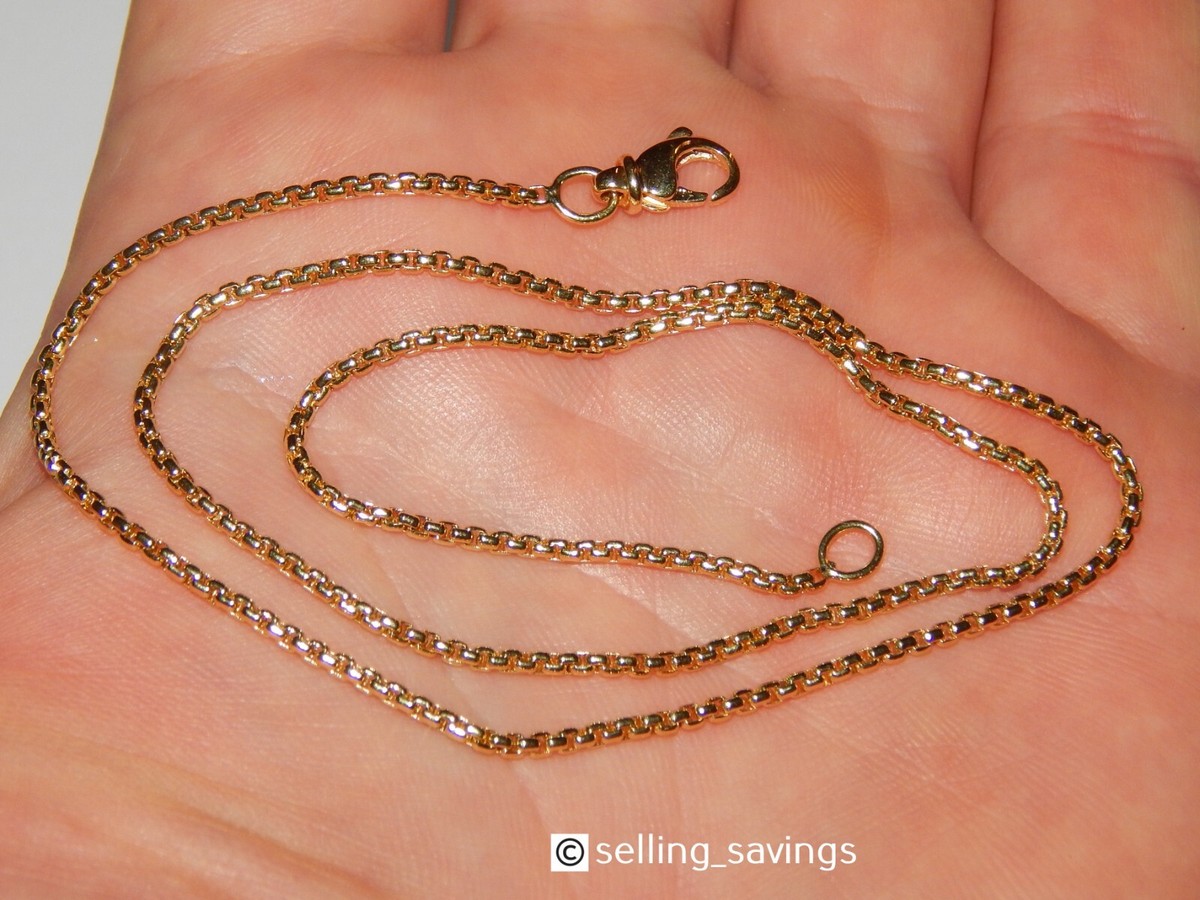 18k Gold Franco Box Chain Gold Solid 10K Italian Gold Franco Box