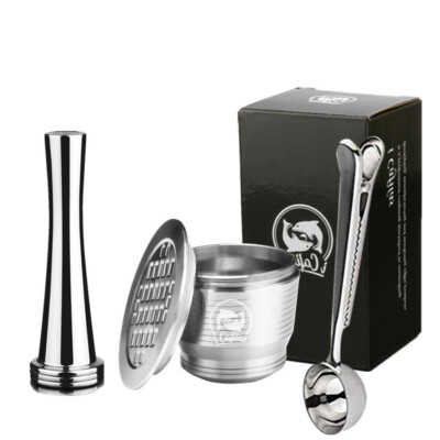 i Cafilas Stainless Steel Refillable Reusable Coffee Capsule Pod for Nespresso
