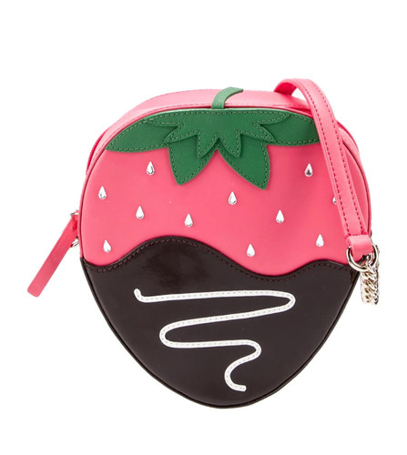 KATE SPADE Creme De La Creme Chocolate Strawberry Leather Crossbody Bag Purse