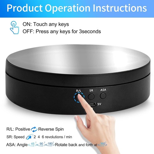 Motorized Turntable Display Stand - Perfect for Photography Products - 5.4inch - Picture 6 of 9