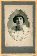 Portrait of a Young Woman, circa 1910 Old Cabinet Card