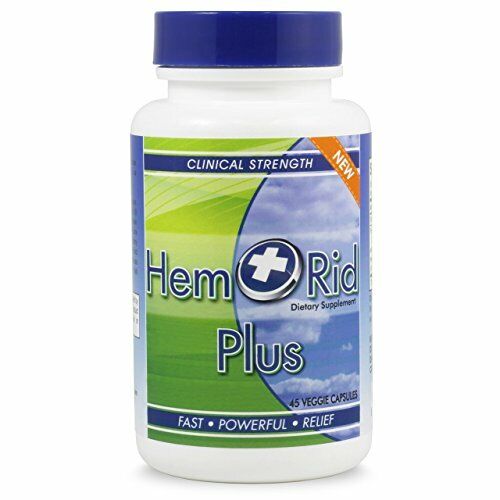 HEMORRHOID SUPPLEMENT for Fast Powerful Relief 45 Veggie Capsules HEMRID PLUS - Picture 1 of 7