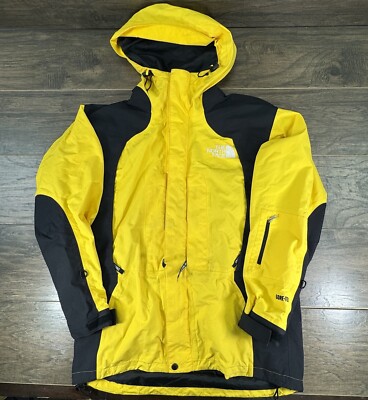 Vintage The North Face Parka Jacket Mens Medium Yellow/Black Gore-Tex Outdoor