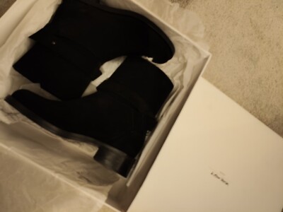 Authentic other Stories Leather Sock Boots black suede Size UK3