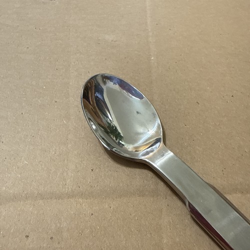 Oblique Dinner Spoon Large Stanley Roberts Stainless Flatware Korea 7 1/4” - Picture 2 of 8
