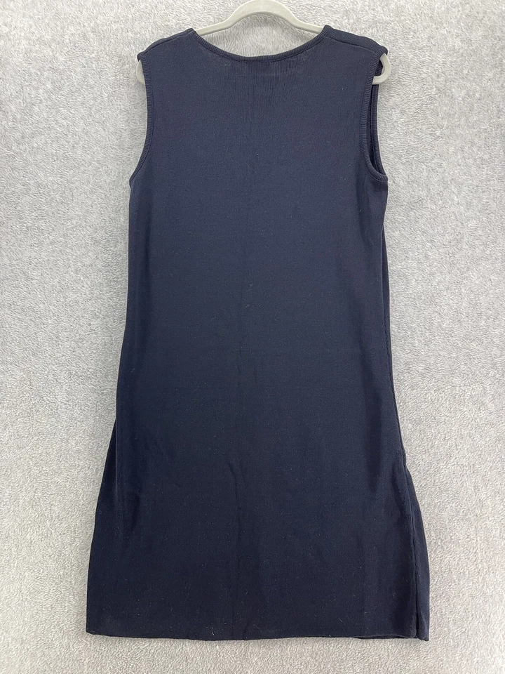 Vestido para mujer Hillard & Hanson liso azul marino sin mangas talla grande hecho en EE. UU. Foto 2 de 4
