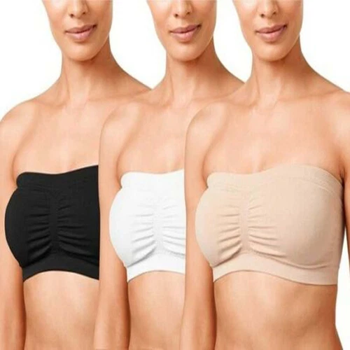Surefit Seamless Padded Comfort Strapless Stretch Bandeau Summer Bra UK 32"-54" - Picture 1 of 4