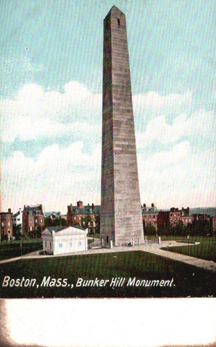 Postkarte MA Boston Mass Bunker Hill Monument ungeteilte Rückseite Vintage PC L6944
