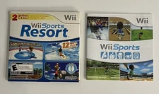 NO Game - Wii Sports / Resort Combo 2 in 1 Case / Sleeve  & Manual Only