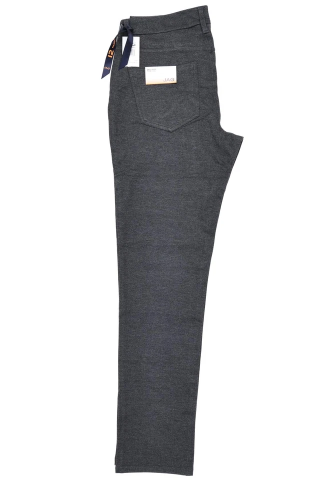 Calça Jag Jeans 241978 Feminina Ponte Elástica Perna Fina Carvão Urze Tamanho 12 - Imagem 2 de 2