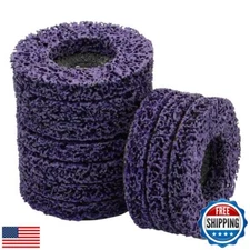 Nakkaa 10 PCS 4" x 5/8" Strip Discs Strip Wheel for Angle Grinder Clean Remov