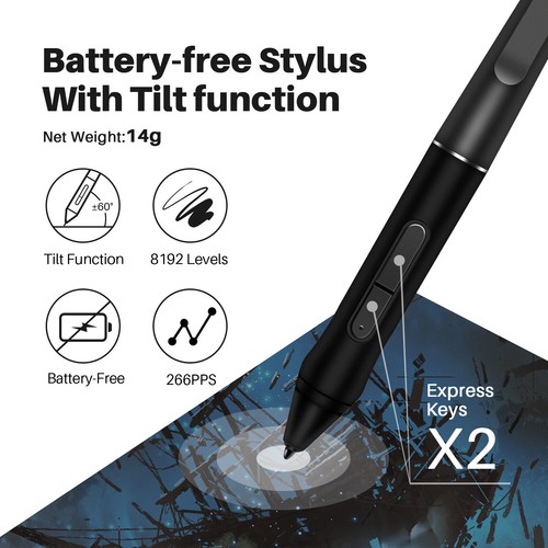 HUION KAMVAS PRO 22 2019 Graphic Drawing Pen Display Certified Refurbished - Picture 2 of 7