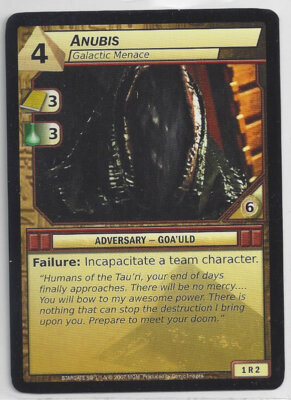 1x  Anubis Galactic Menace - 1R2 - Rare Near Mint SG-1
