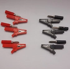 3 Pairs Crocodile/ Alligator/ Electrical Clips 55mm (2.16") Length with terminal