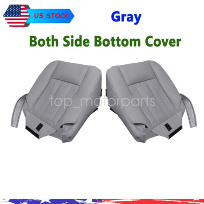 Driver Passenger Bottom Perforated Leather Seat Cover Gray For 03-06 Navigator