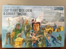 Fujimi Flight Deck Crew & Carrier Tractor 1/72 Scale Model Kit #35001