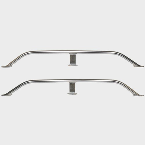 Lowe Boat Bow Grab Rail 2341866 | 38 Inch Silver Aluminum (Pair)
