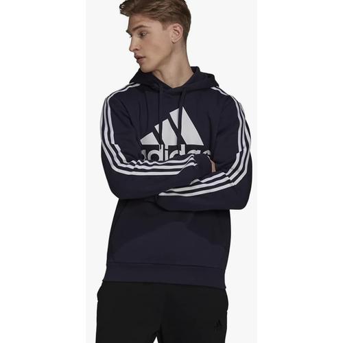 Adidas Men's Big & Tall 3-Stripes Fleece Hooded Sweatshirt, X-Large/Tall - 第 1/5 張圖片