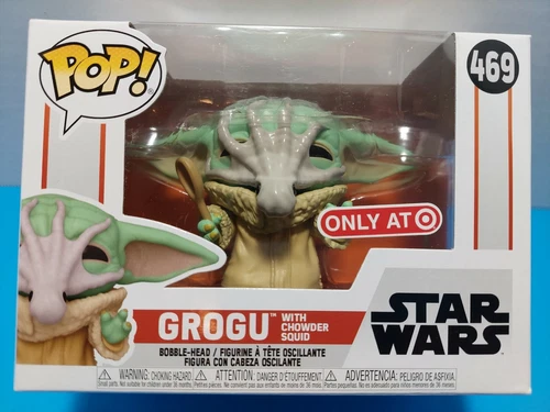 FUNKO POP STAR WARS MANDALORIAN GROGU With CHOWDER SQUID #469 TARGET Exclusive