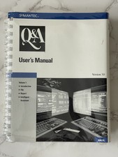 VTG 1989 Symantec Q&A Users Manual IBM PC Ver...