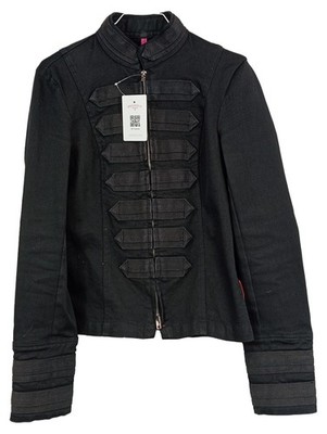 TRIPP NYC Bomberjacke Damen Schwarz Gr. 38/M Baumwolle Uni Streetwear Polyester