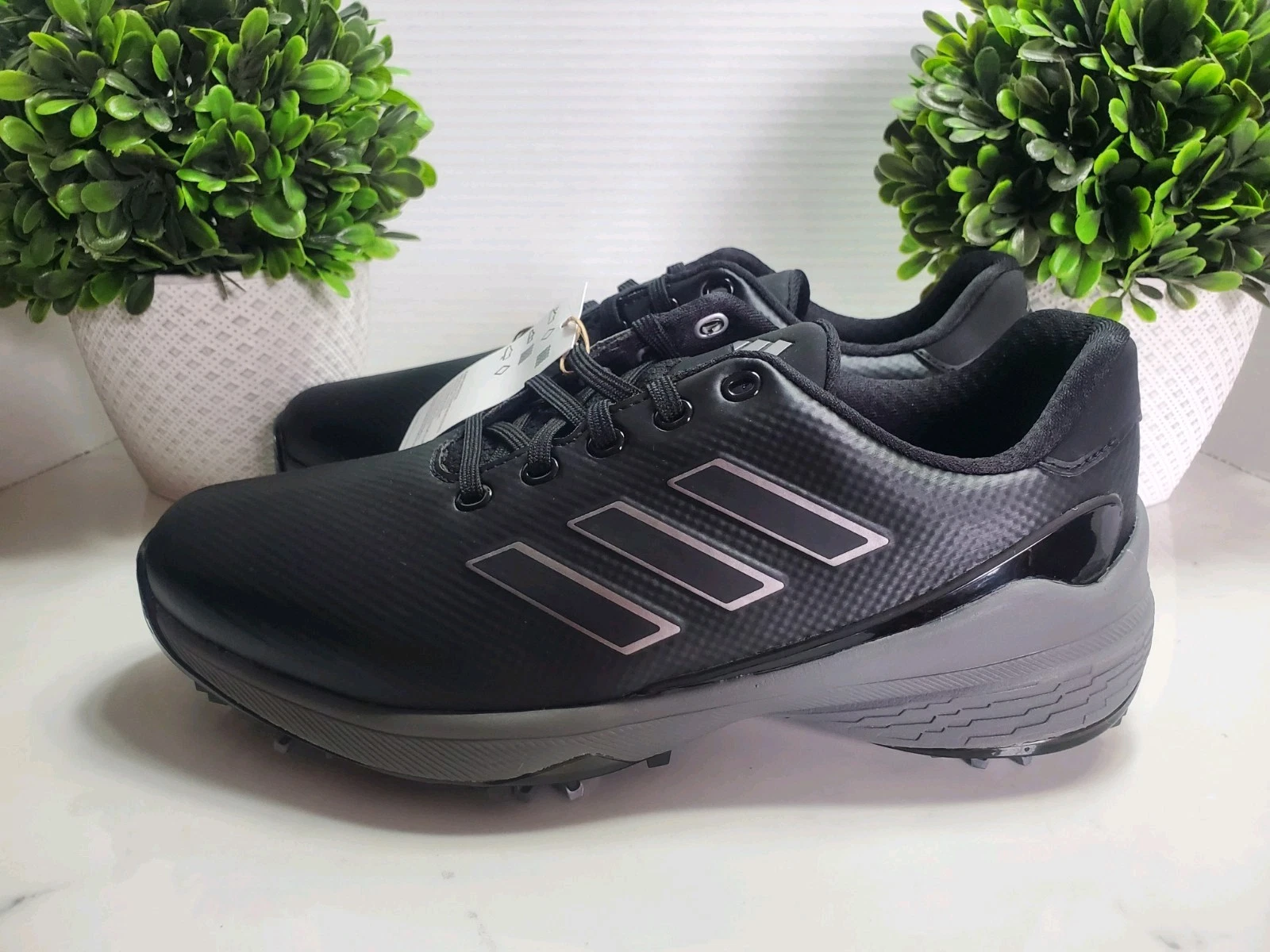 Scarpe da golf Adidas ZG23 da uomo taglia 15 nere argento grigio metallizzato punte GW1178 ⚫