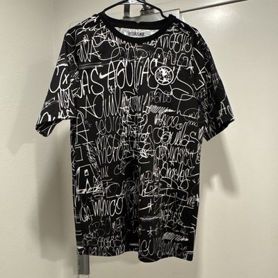 Nike Club America Los Angeles LA Graffiti Jersey Mens L Black White DB8532-101