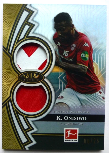 TCS 3190 Topps Tier One Bundesliga 2022/23 Karim Onisiwo Double Patch Lim.05/25