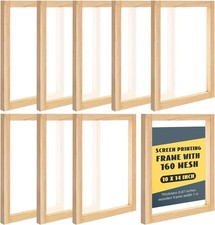 8 Pcs 10 x 14 Inch Wood Silk Screen Printing Frames for Beginners Clear Precise