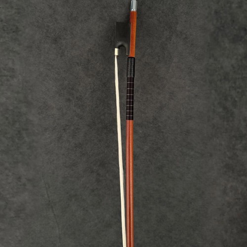 D. Peccatte Copy Master Pernambuco Violin Bow 4/4 Ebony No eye Frog Silver Parts - Afbeelding 7 van 12