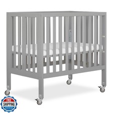 Dream On Me Jett Non-Full Size Folding Convertible Crib, Lightweight Portable