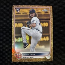 Joe Ryan 2022 Topps Chrome Gilded Collection  #137 Refractor Rookie /99 Twins