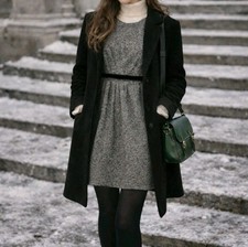 NWT Ann Taylor LOFT Gray Wool A-Line Sz 6P Capsule Downtown Girl Layering