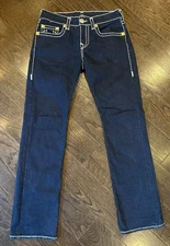 Mens True Religion Ricky Straight Jean, Size 30x32, New