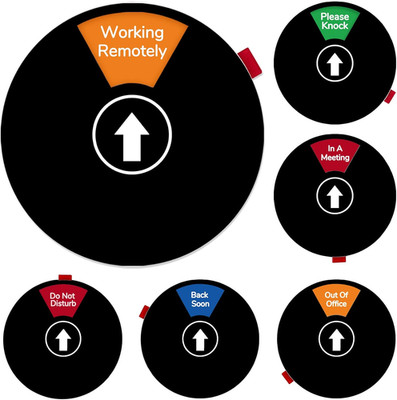 Office Door Signs, 6 Options Do Not Disturb,Out of Office Sign for Door,Working