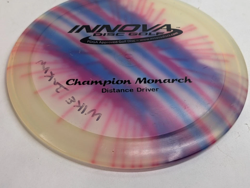 Innova Champion Monarch Disc Golf Distance Driver 166g Old Run Penned PFN I-Dye - Image 2 of 4