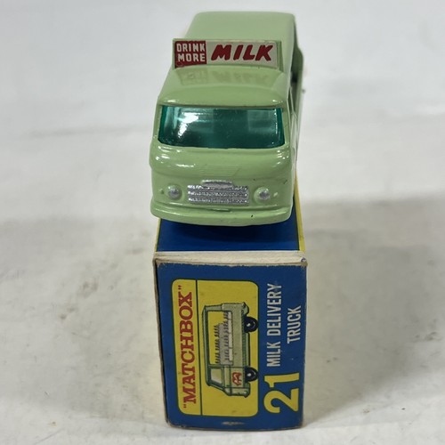 Lesney Matchbox #21 Commercial Milk Delivery Truck /Cow Logo Origin Box 1961 - Picture 3 of 6
