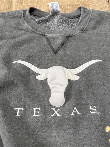 Vintage Russell Athletic Texas Longhorns Crew Neck Sweatshirt Sz L College Gray - Picture 5 of 10