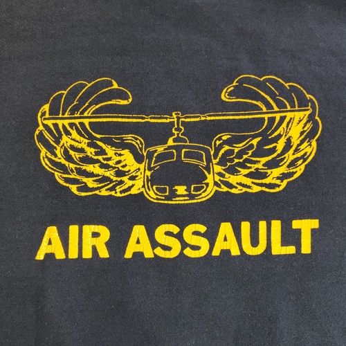 Vintage Unteroffizier Militärakademie Air Assault Sweatshirt 90er Large verwaschen schwarz - Bild 9 von 11