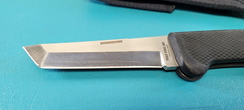 Cold Steel Tanto Folding Pocket Knife Japan Ventura Calif + Sheath 8.25" TR520 - Image 2 of 4