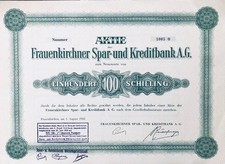 rar - Frauenkirchen 1933: 1 Aktie der Frauenkirchner Spar- und Kreditbank AG