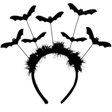 Aikitub Halloween Bat Headband for Women Black Bat Headband for Halloween Cos...