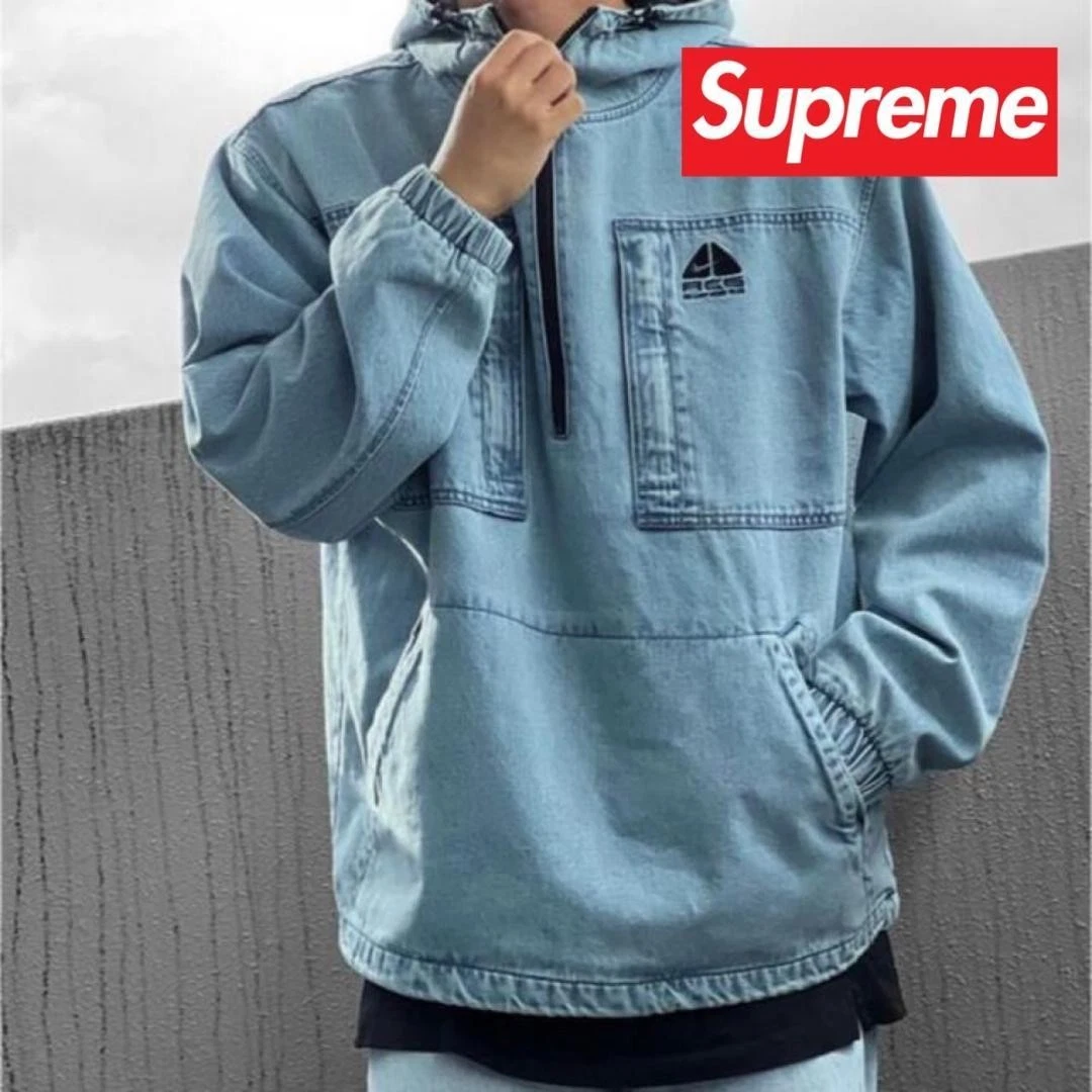 Nike Acg Collab Supreme Homme L Difficile à Épuiser. Sweat à capuche iconique streetwear