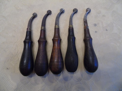 5 C S Osborne Antique Leather Working Tools Overstitches  As Is!!!