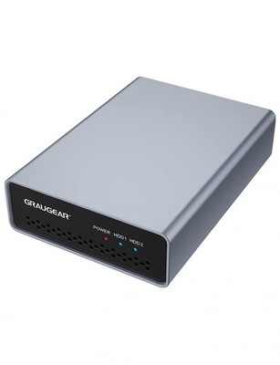 GRAUGEAR External RAID Enclosure, 2 x 2.5 Inch SATA SSD/HDD, Type-C  USB 3.2 Gen