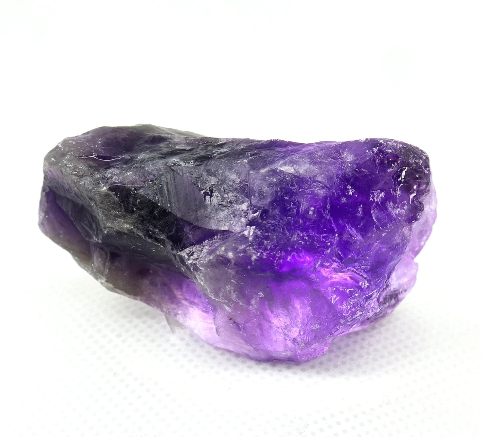 Piedra de amatista púrpura brasileña natural áspera de 247 quilates grande ce... - Imagen 1 de 4
