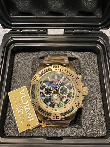 Invicta Pro Diver SCUBA w/ Abalone Dial 51mm gold comes in racing pelican case