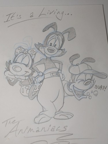 HANDSIGNIERT SIGNED DOUG RICE SKIZZE ORIGINAL ARTWORK ANIMANIACS CARTOON MIT COA - Bild 4 von 23
